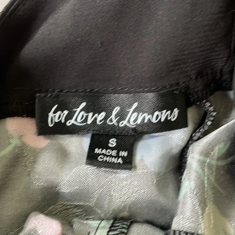 FOR LOVE AND LEMONS Lexy dress size S black floral longsleeve mini - Picture 6 of 8
